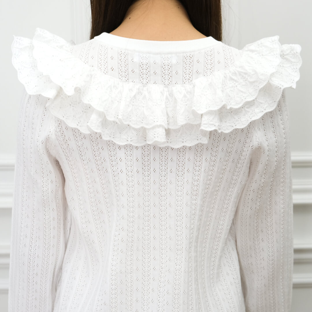 Double Frill Knit(WHITE)