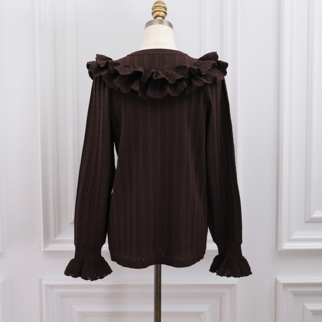 Double Frill Knit(BROWN)