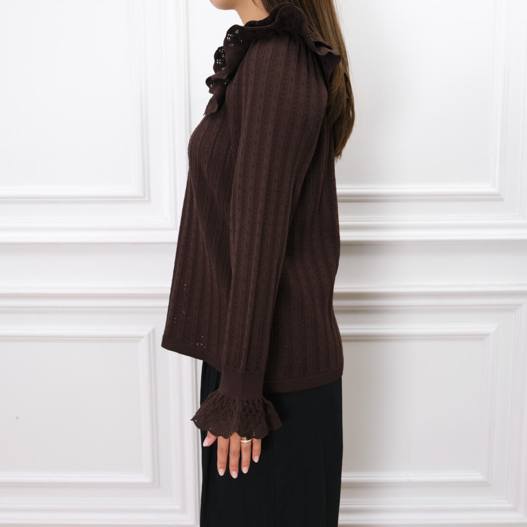 Double Frill Knit(BROWN)