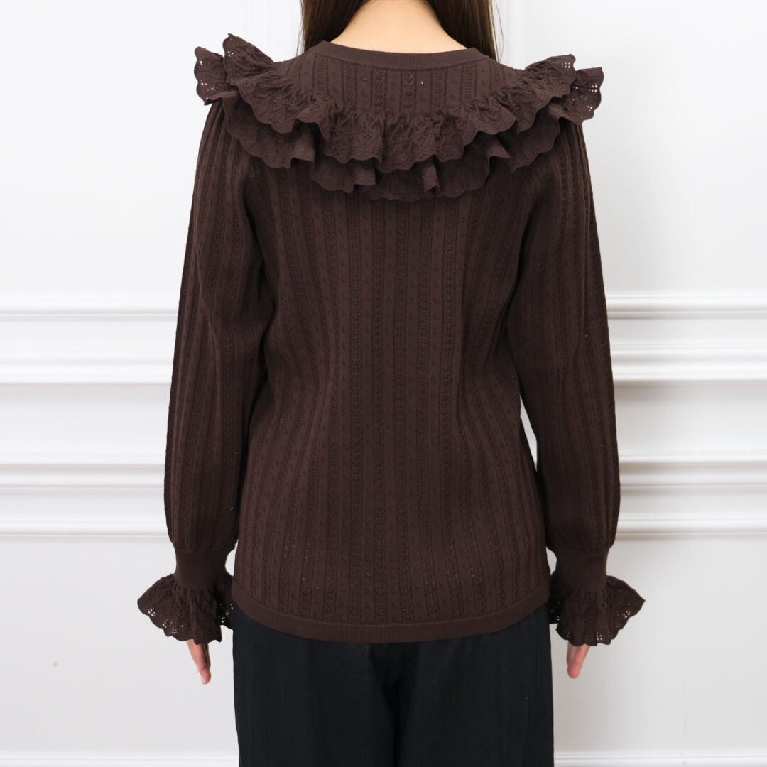 Double Frill Knit(BROWN)