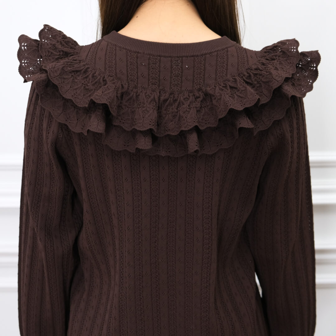 Double Frill Knit(BROWN)