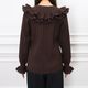Double Frill Knit(BROWN)