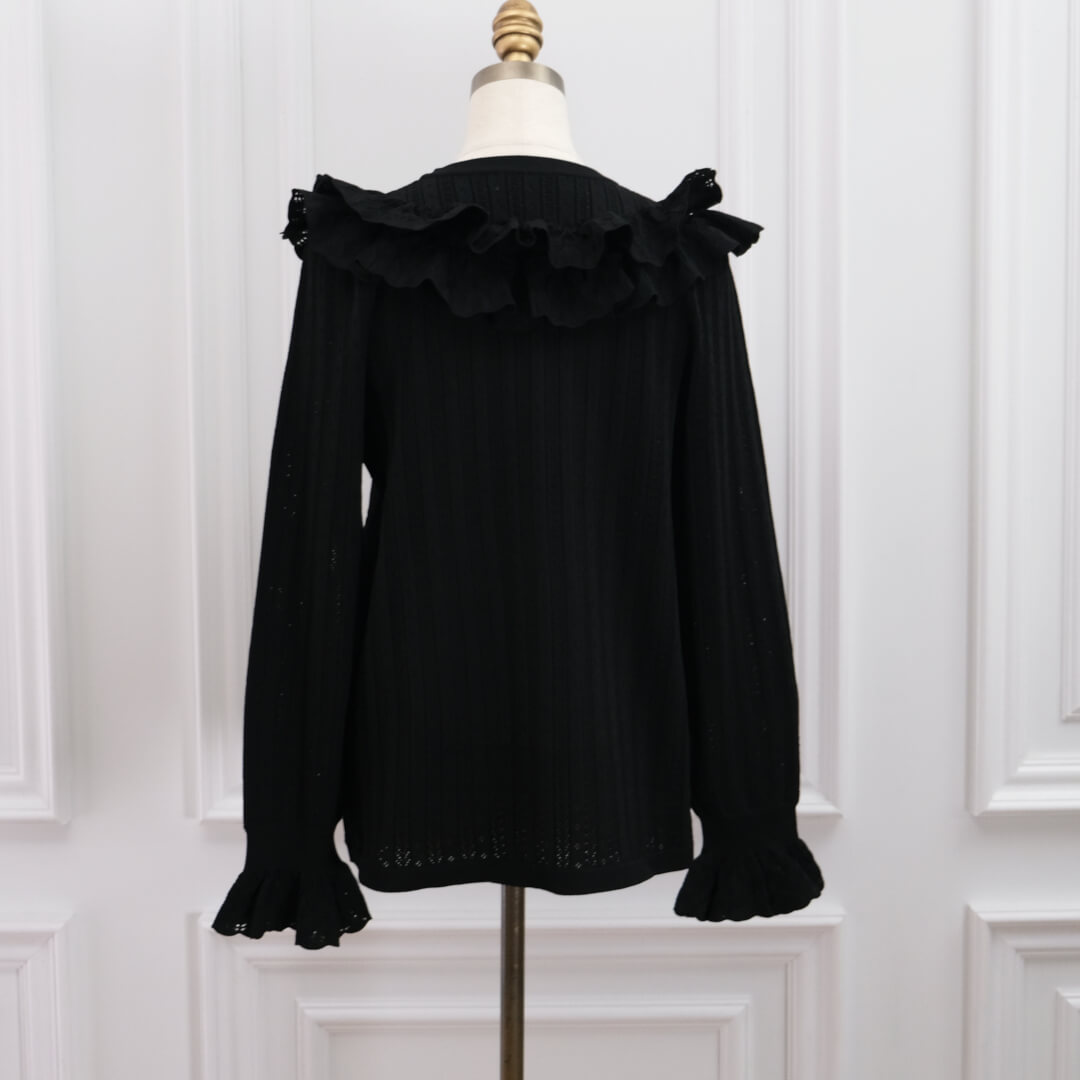 Double Frill Knit(BLACK)
