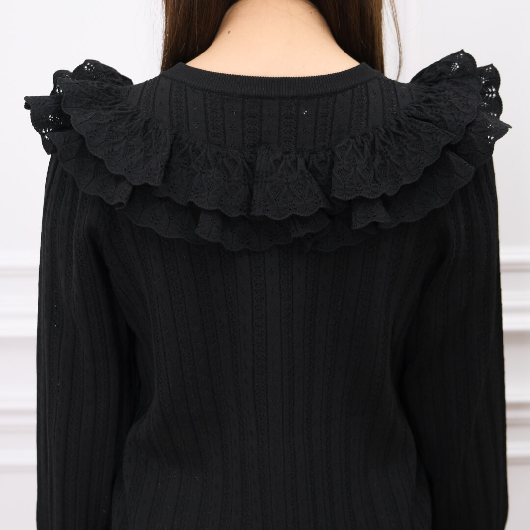 Double Frill Knit(BLACK)