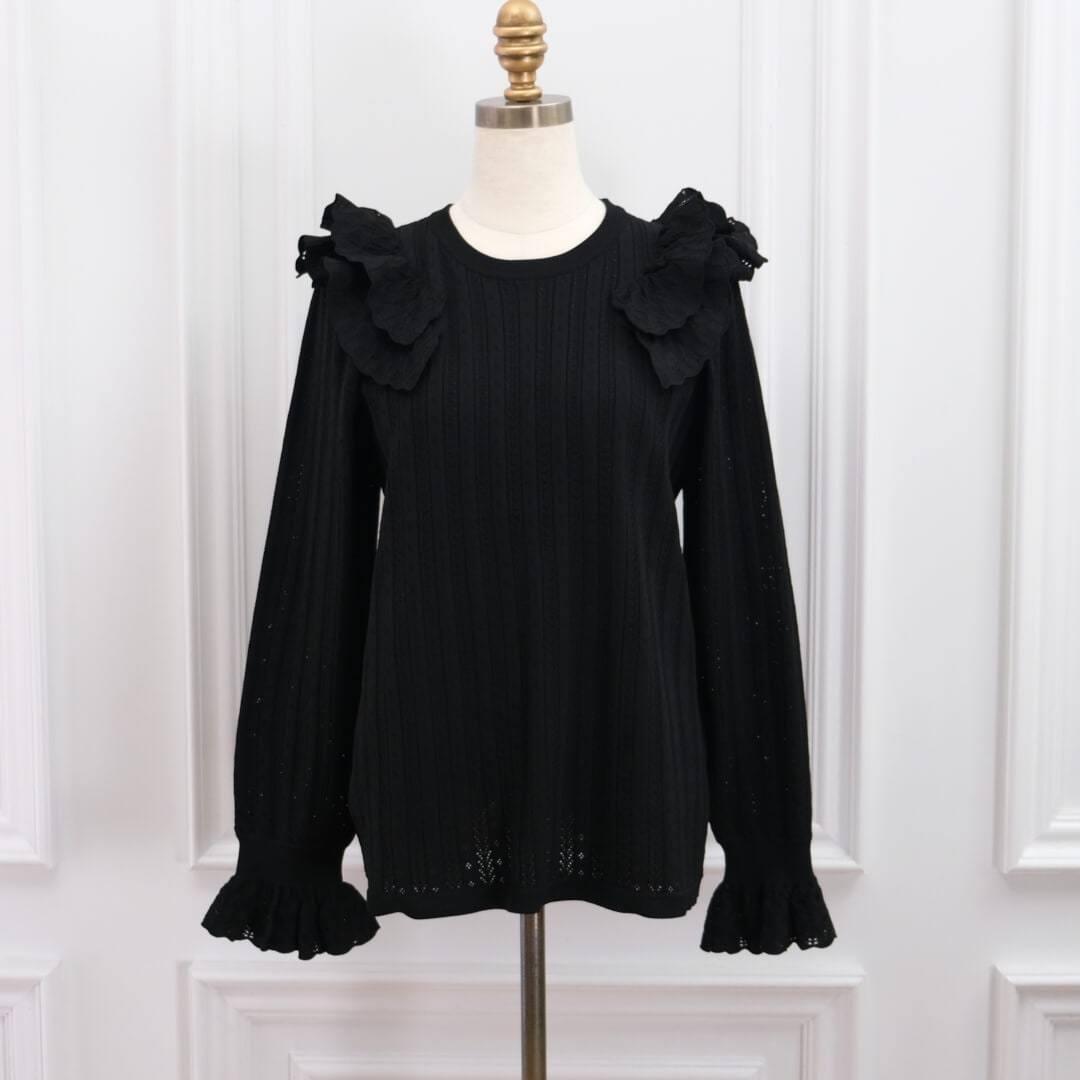 Double Frill Knit(BLACK)