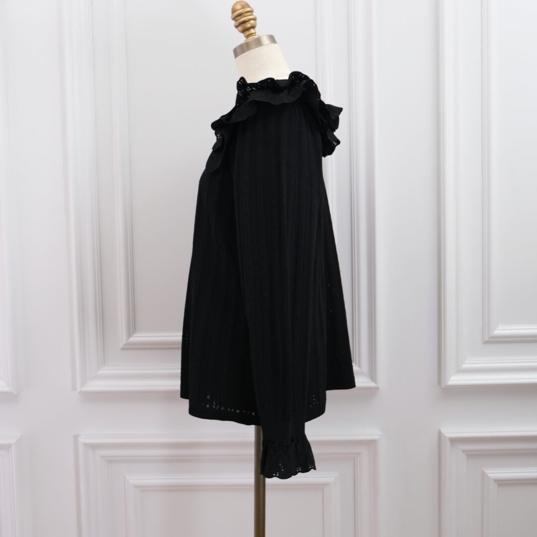 Double Frill Knit(BLACK)