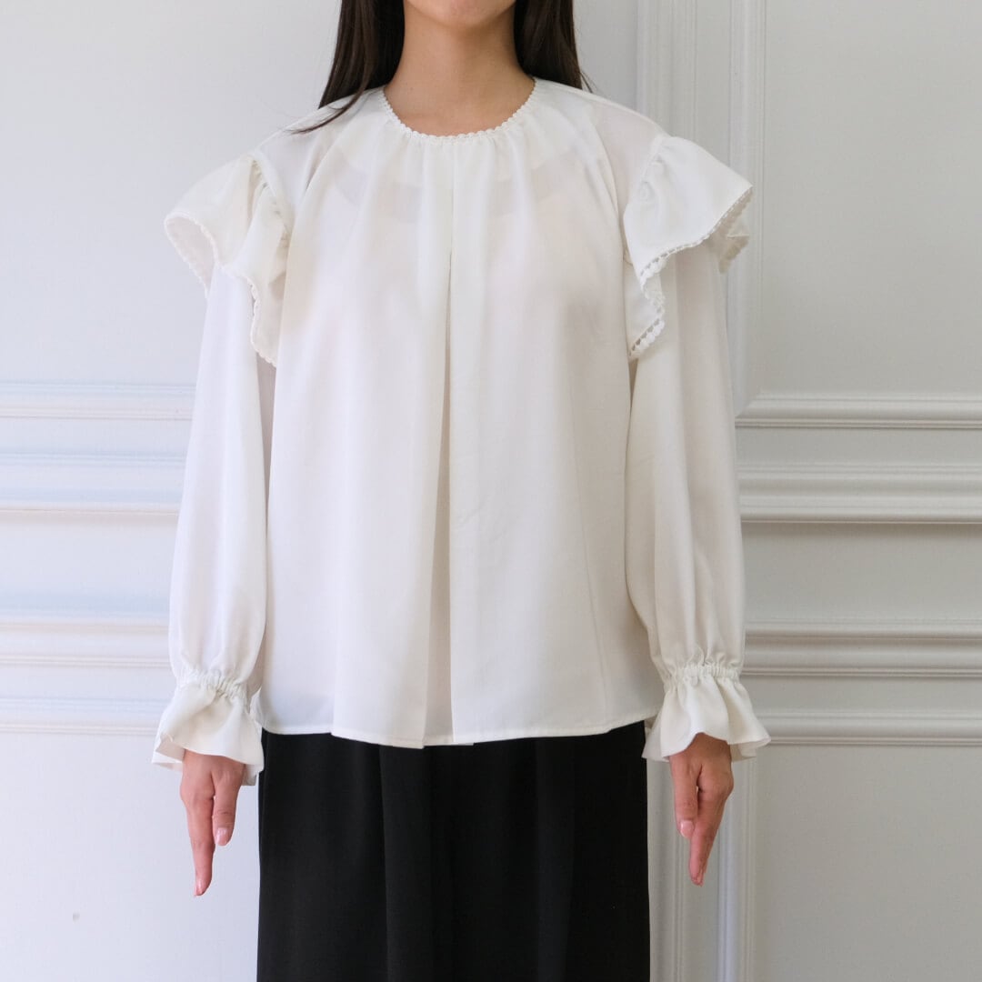 サークルレースブラウス(WHITE) | TOPS | UN MINOU