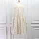 Sheer Flower Jumper Dress(CREAM)
