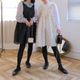 Sheer Flower Jumper Dress(CREAM)