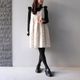 Sheer Flower Jumper Dress(CREAM)
