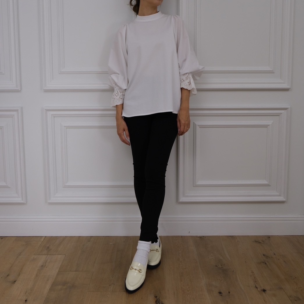 フラワーレースカットソー(WHITE) | すべての商品 | UN MINOU