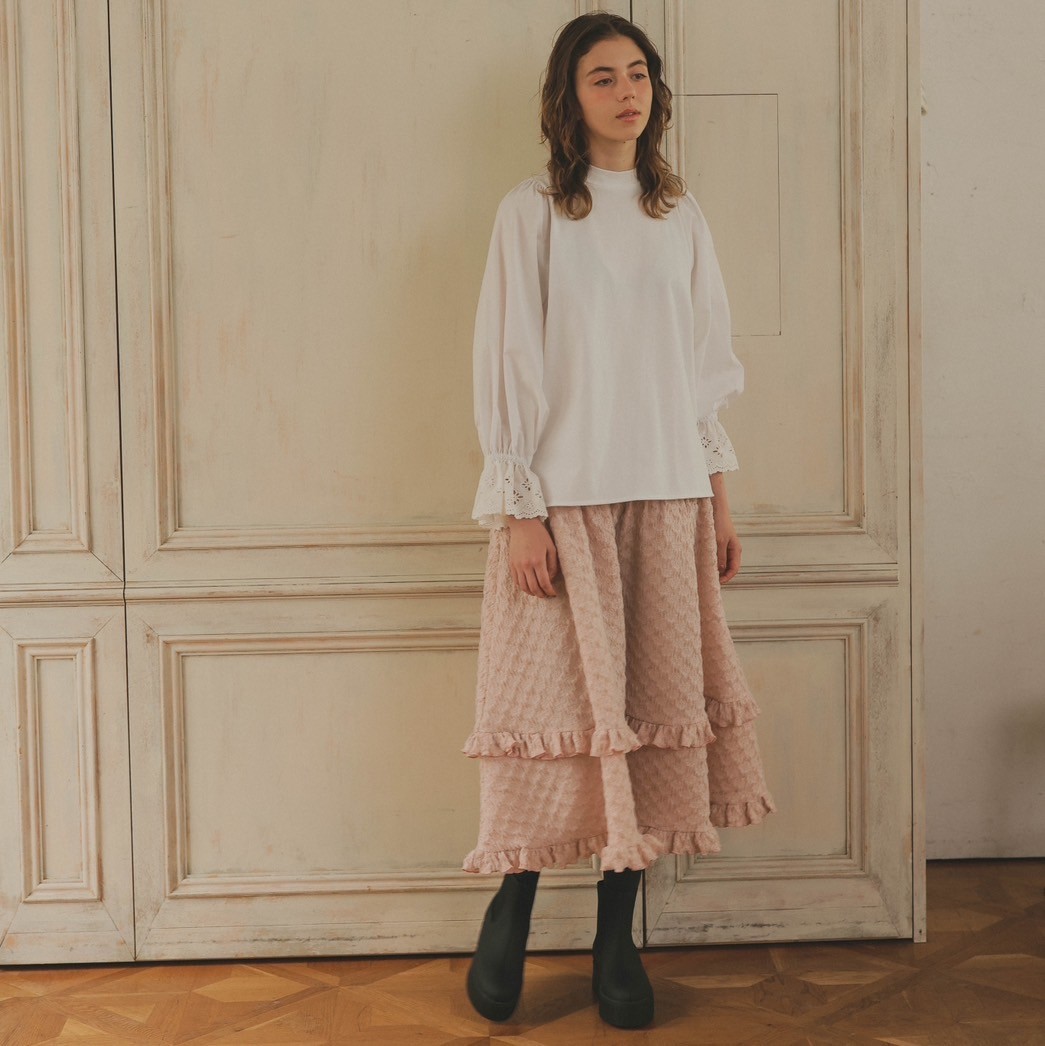 フラワーレースカットソー(WHITE) | すべての商品 | UN MINOU