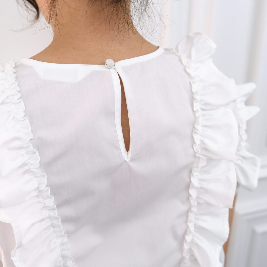 アンミヌ　フレンチフリルブラウス フレンチフリルブラウス(WHITE) | すべての商品 | UN MINOU