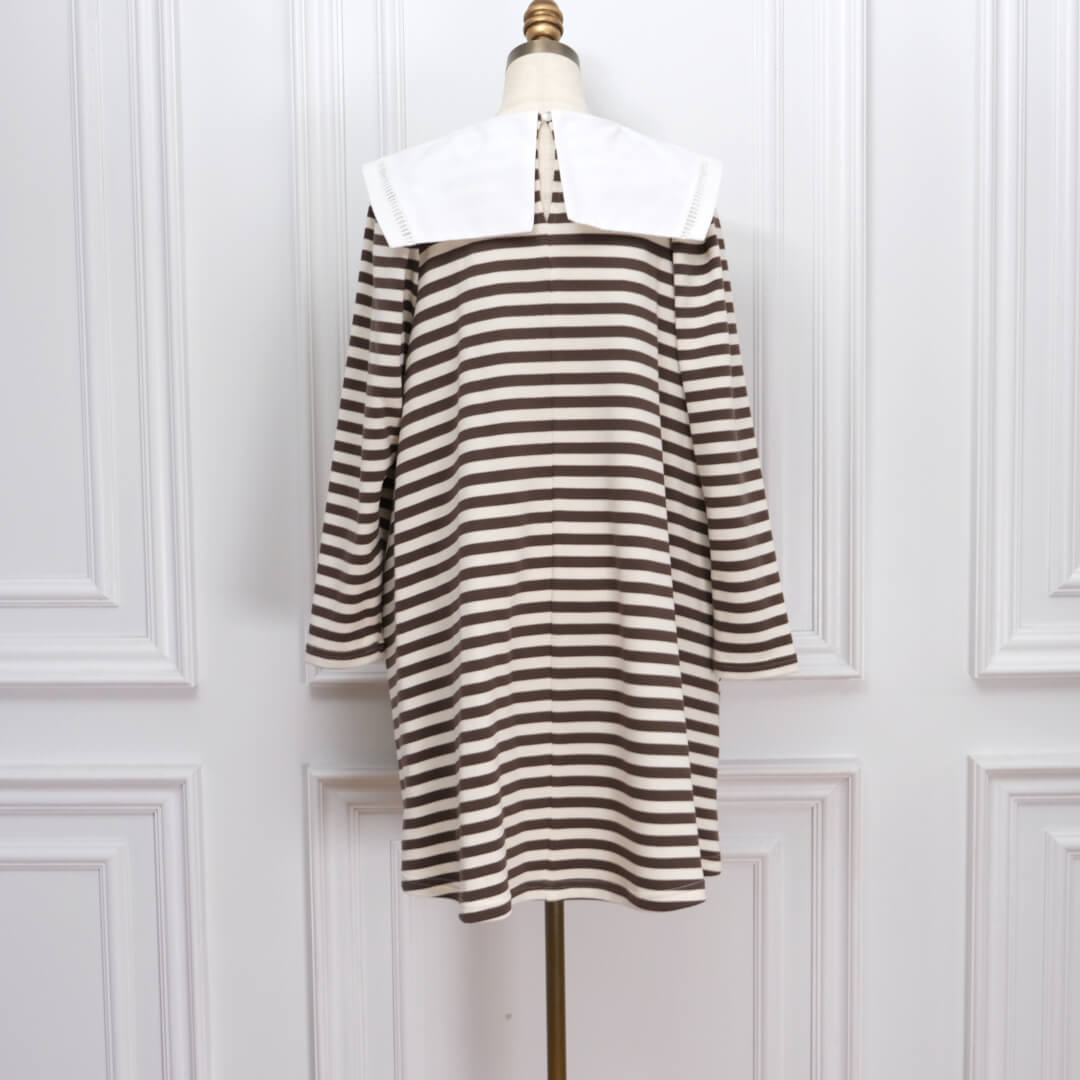Sailor Collar Dress(WHITE��BEIGE)