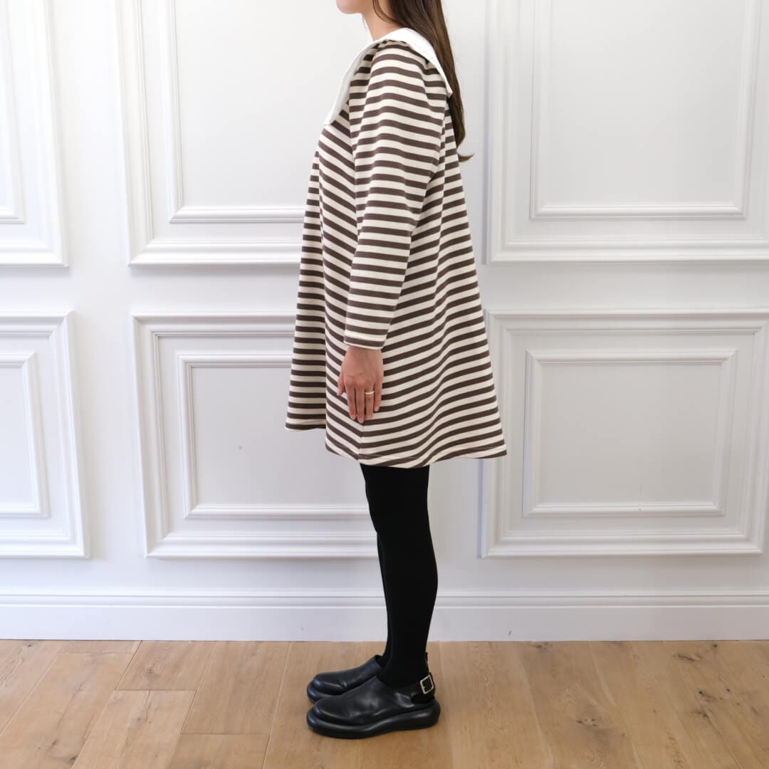 Sailor Collar Dress(WHITE��BEIGE)