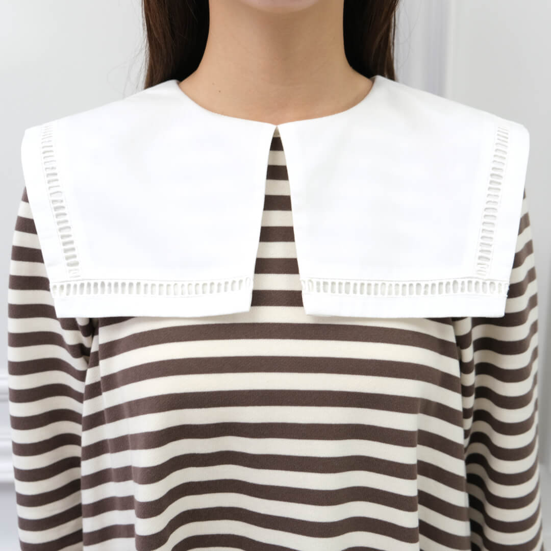 Sailor Collar Dress(WHITE��BEIGE)