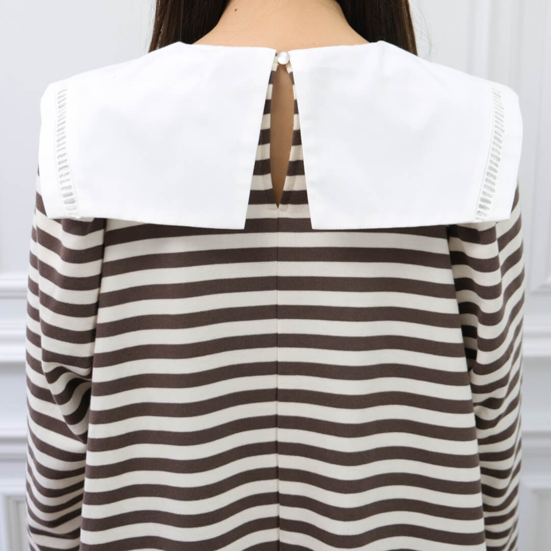 Sailor Collar Dress(WHITE��BEIGE)