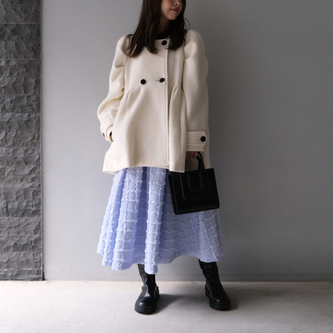 ダブルボタンコート(WHITE) | OUTER | UN MINOU