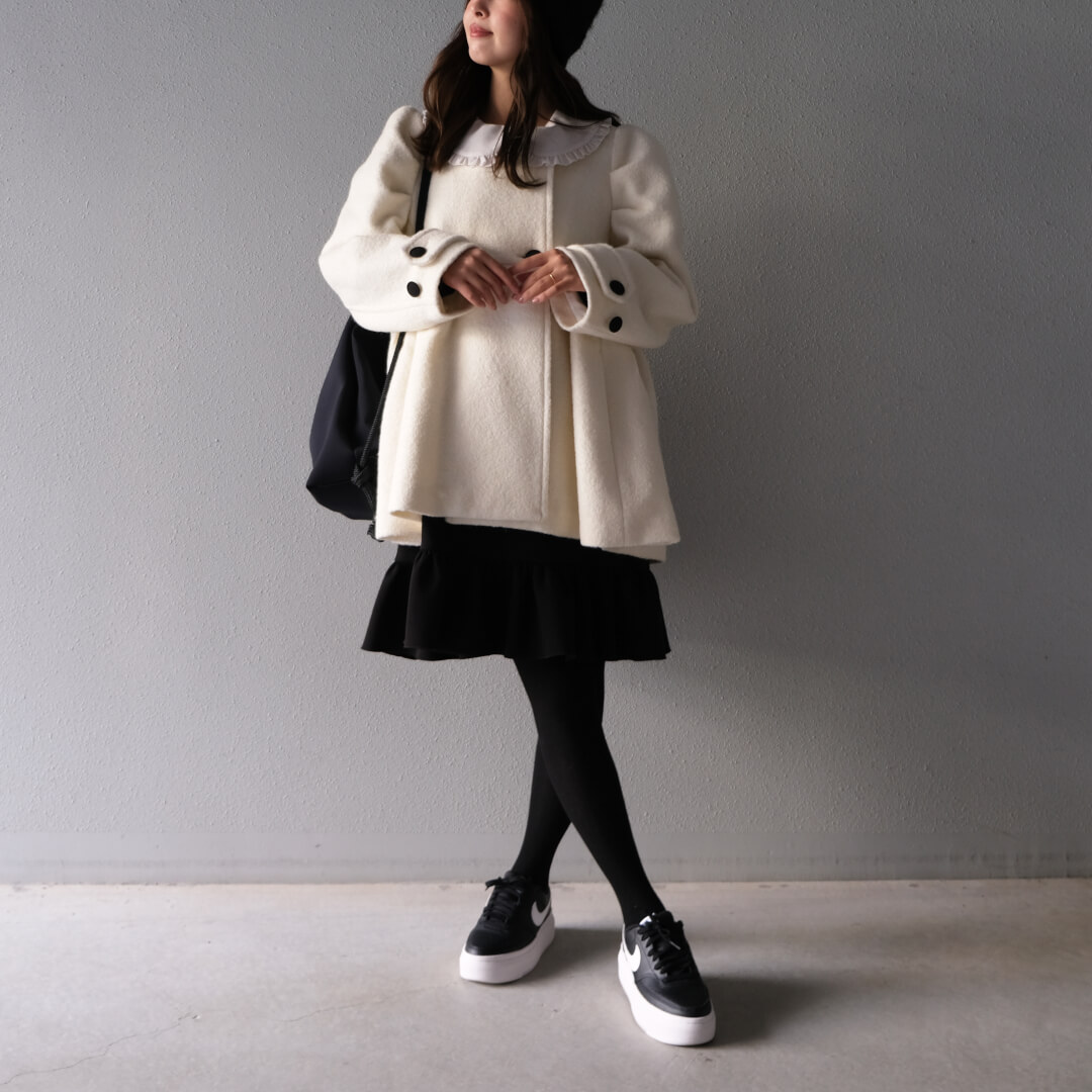 ダブルボタンコート(WHITE) | OUTER | UN MINOU