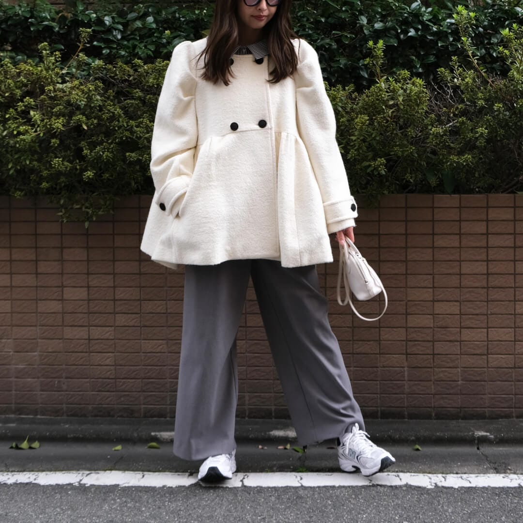 ダブルボタンコート(WHITE) | OUTER | UN MINOU