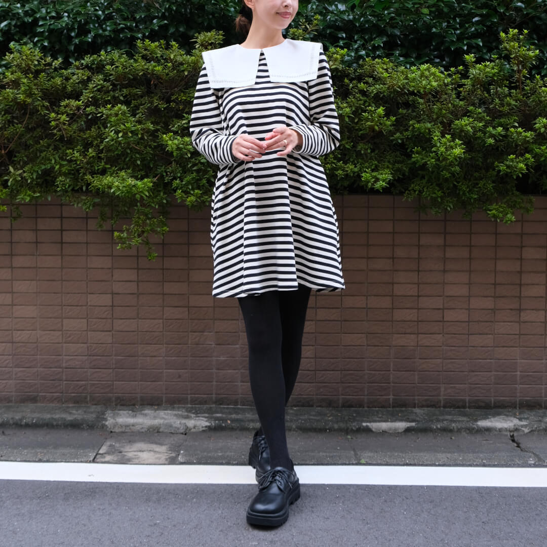 Sailor Collar Dress(WHITE��BLACK)