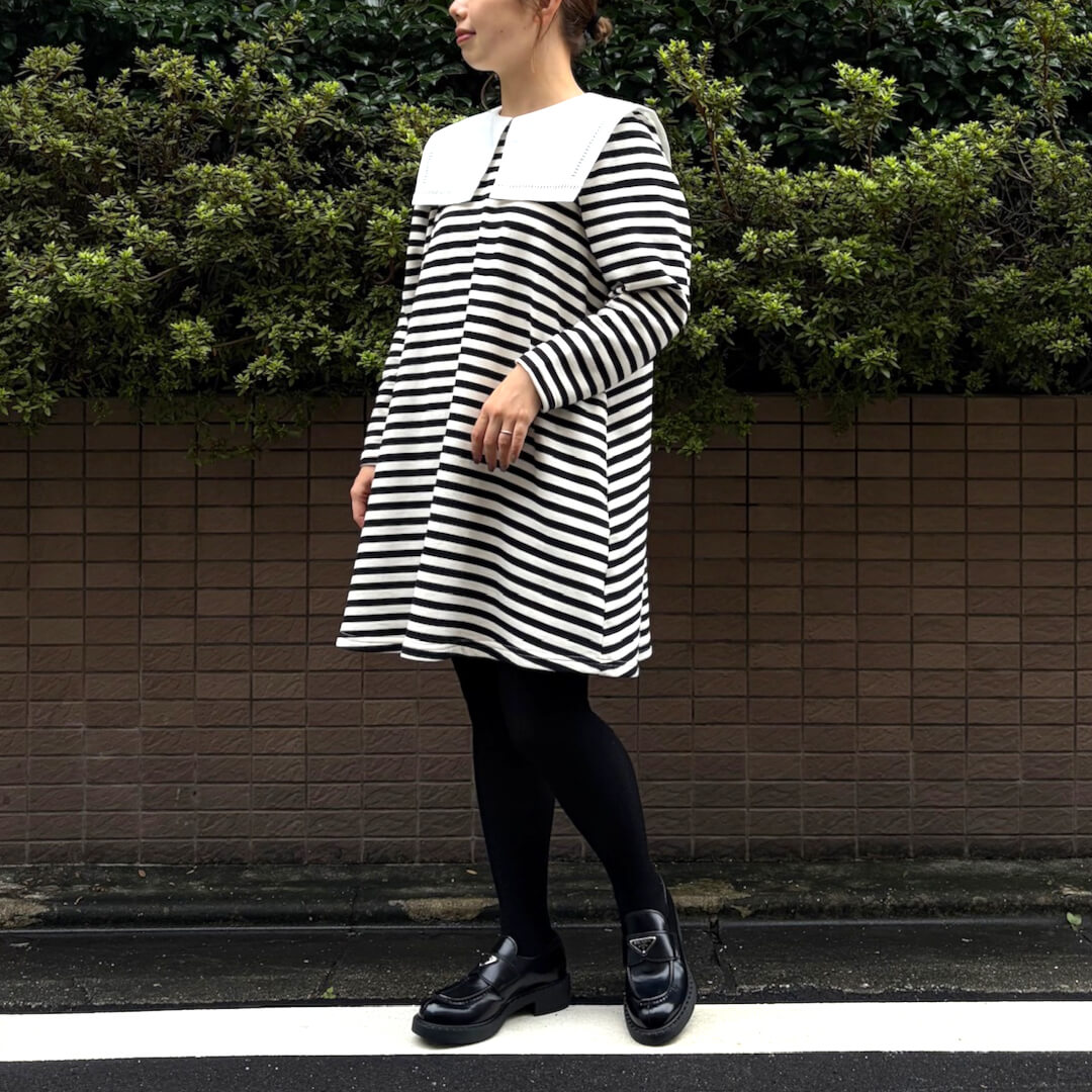 Sailor Collar Dress(WHITE��BLACK)