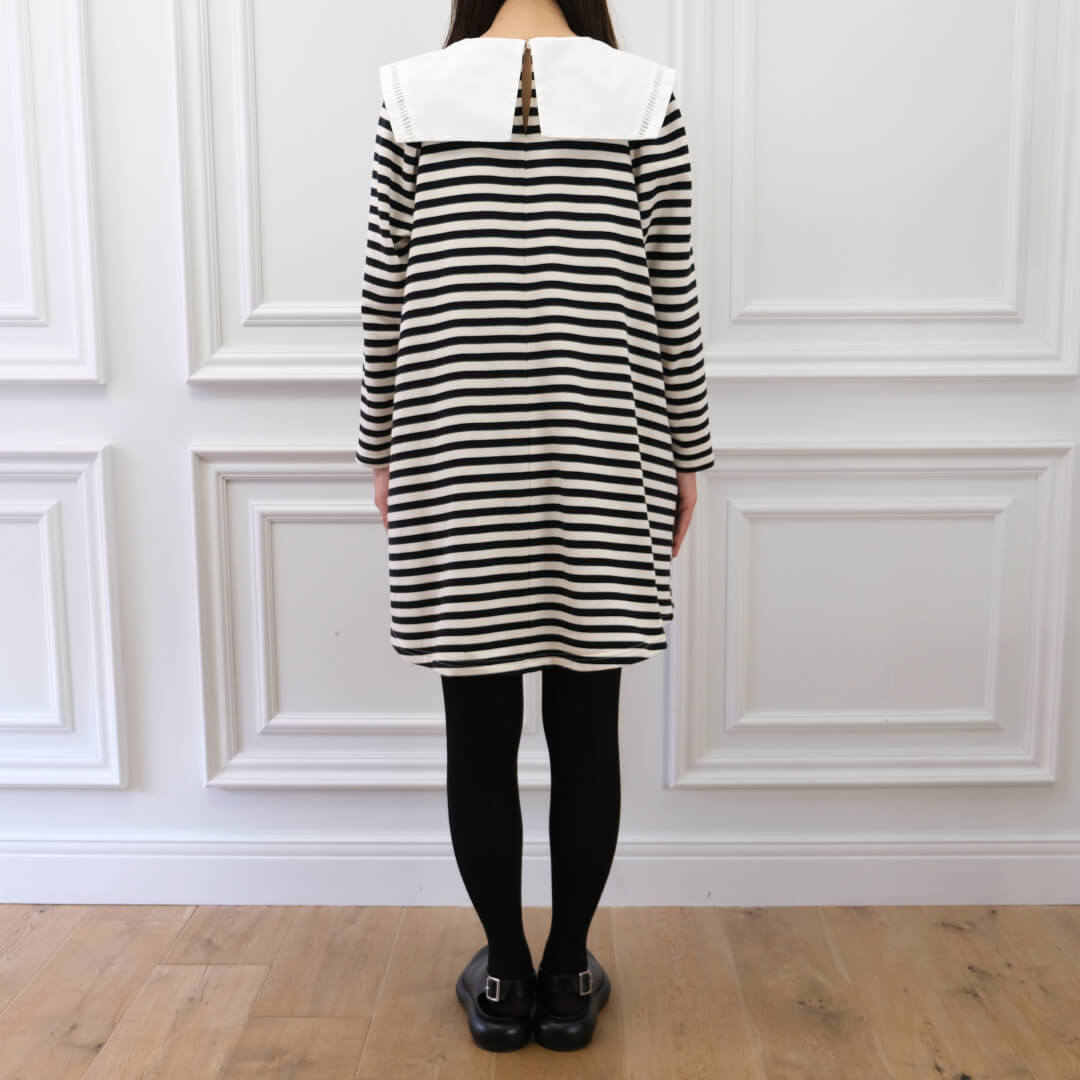 Sailor Collar Dress(WHITE��BLACK)