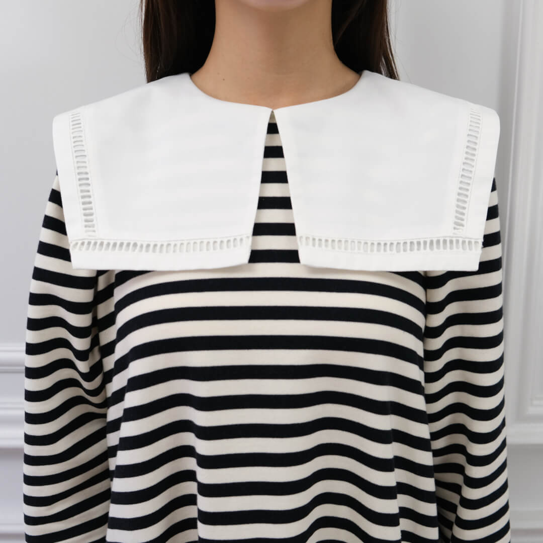 Sailor Collar Dress(WHITE��BLACK)