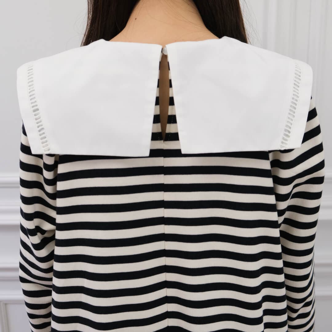 Sailor Collar Dress(WHITE��BLACK)