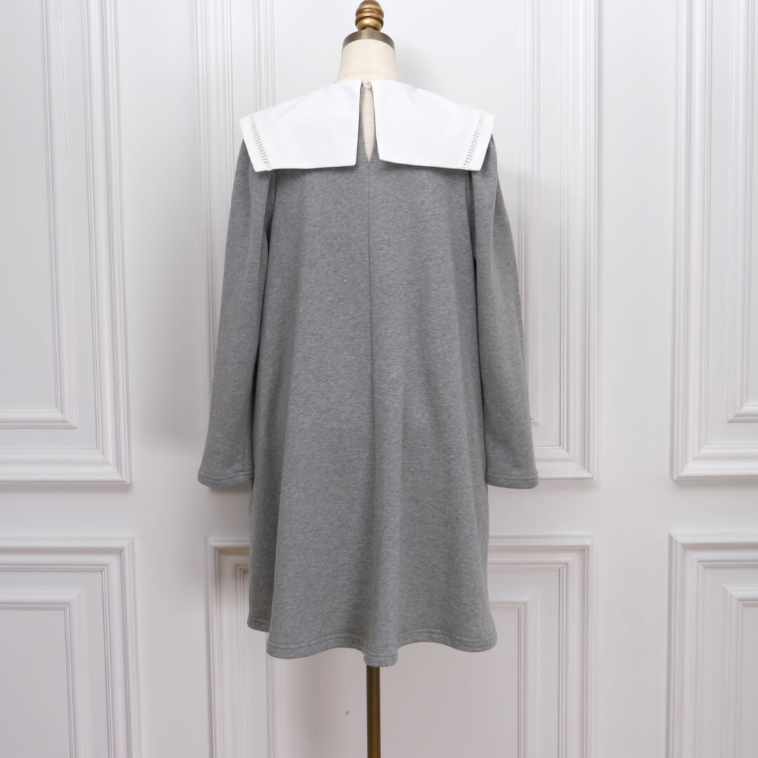 Sailor Collar Dress(GRAY)