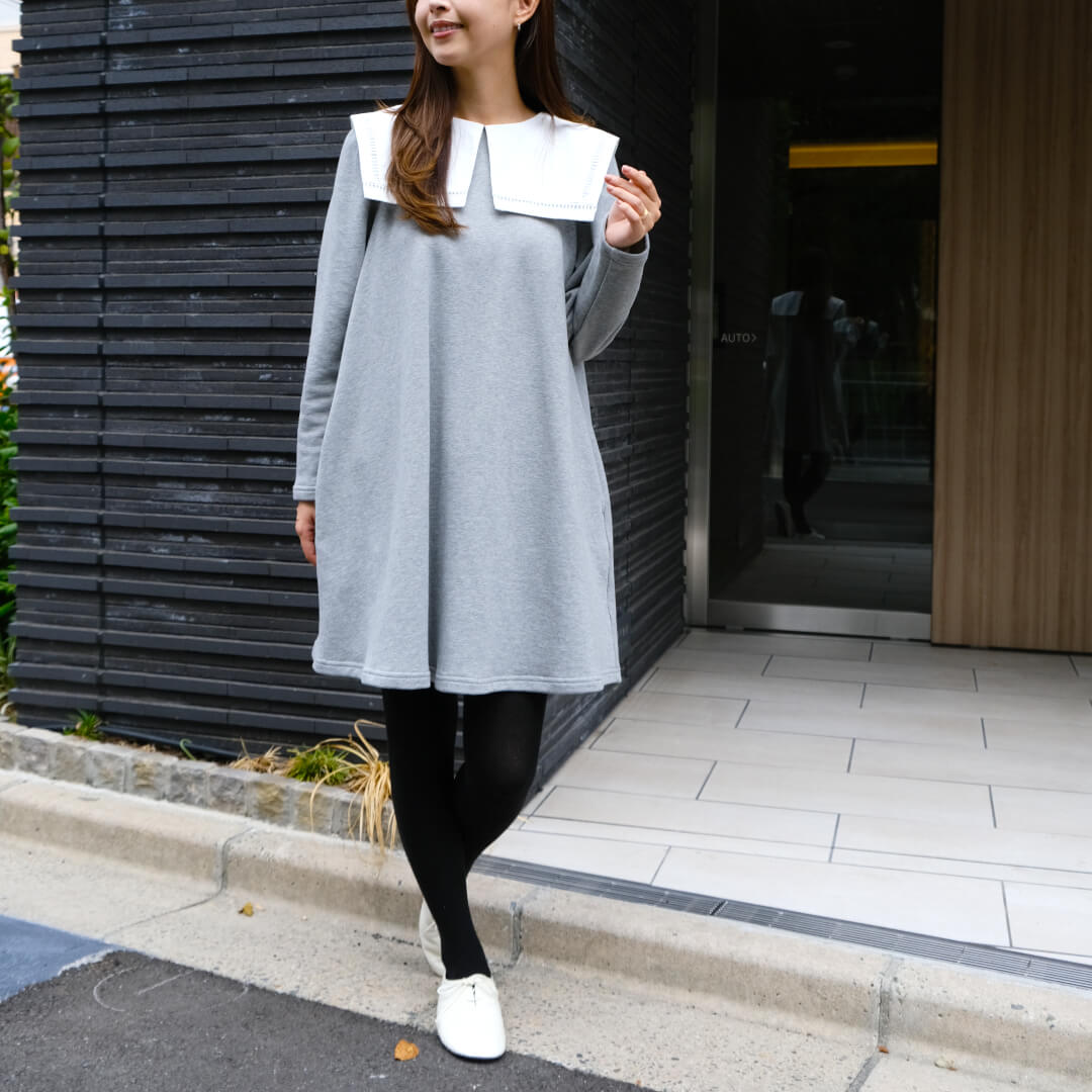 Sailor Collar Dress(GRAY)