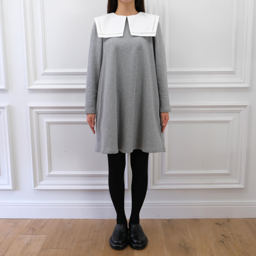 Sailor Collar Dress(GRAY)