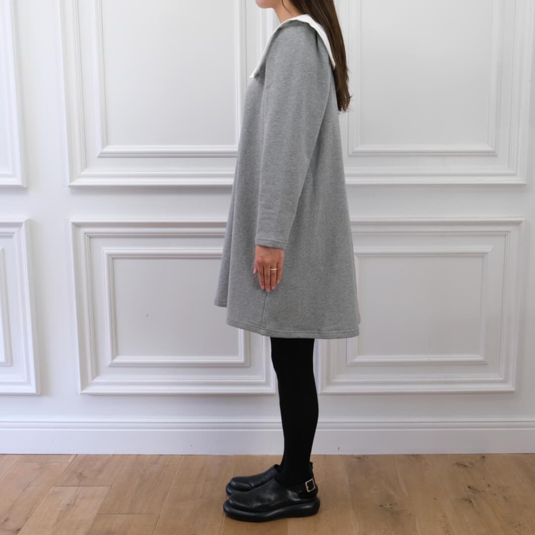 Sailor Collar Dress(GRAY)