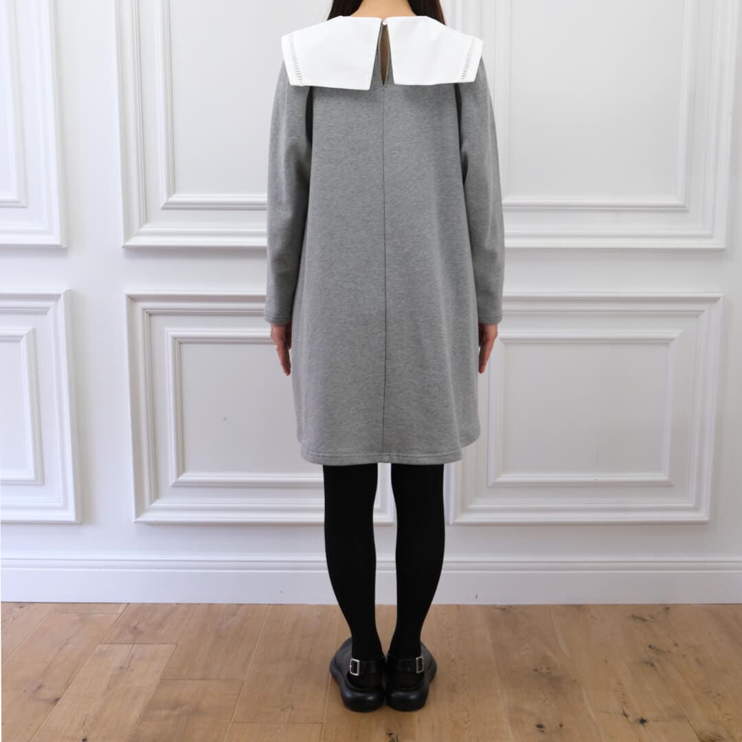 Sailor Collar Dress(GRAY)