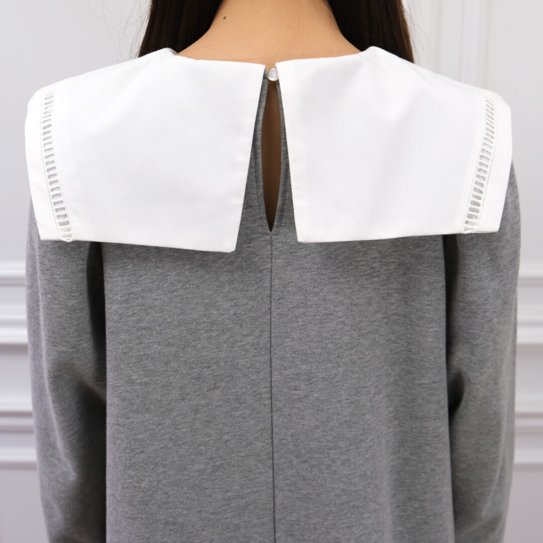 Sailor Collar Dress(GRAY)