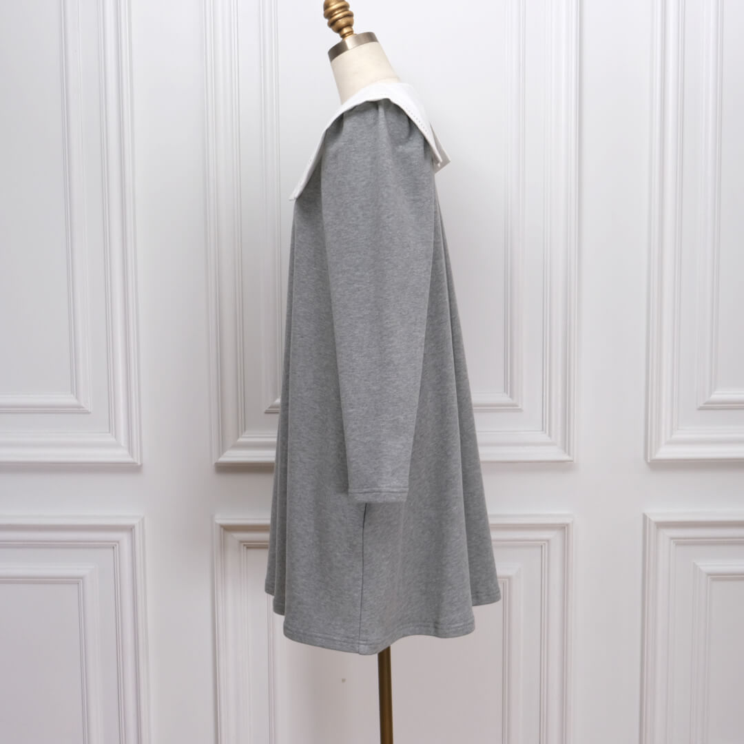 Sailor Collar Dress(GRAY)