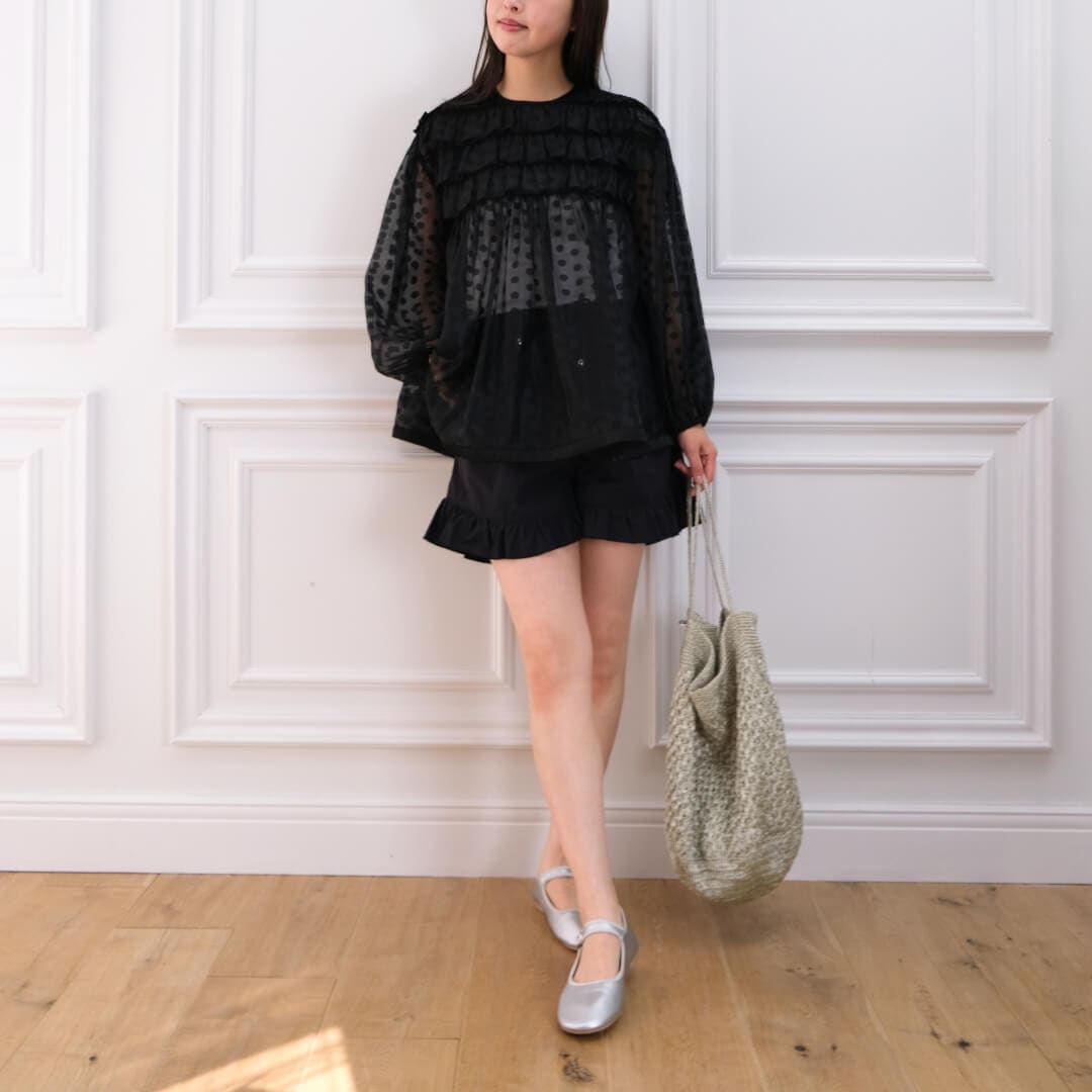 サンフリルキュロット(BLACK) | 新着商品 | UN MINOU