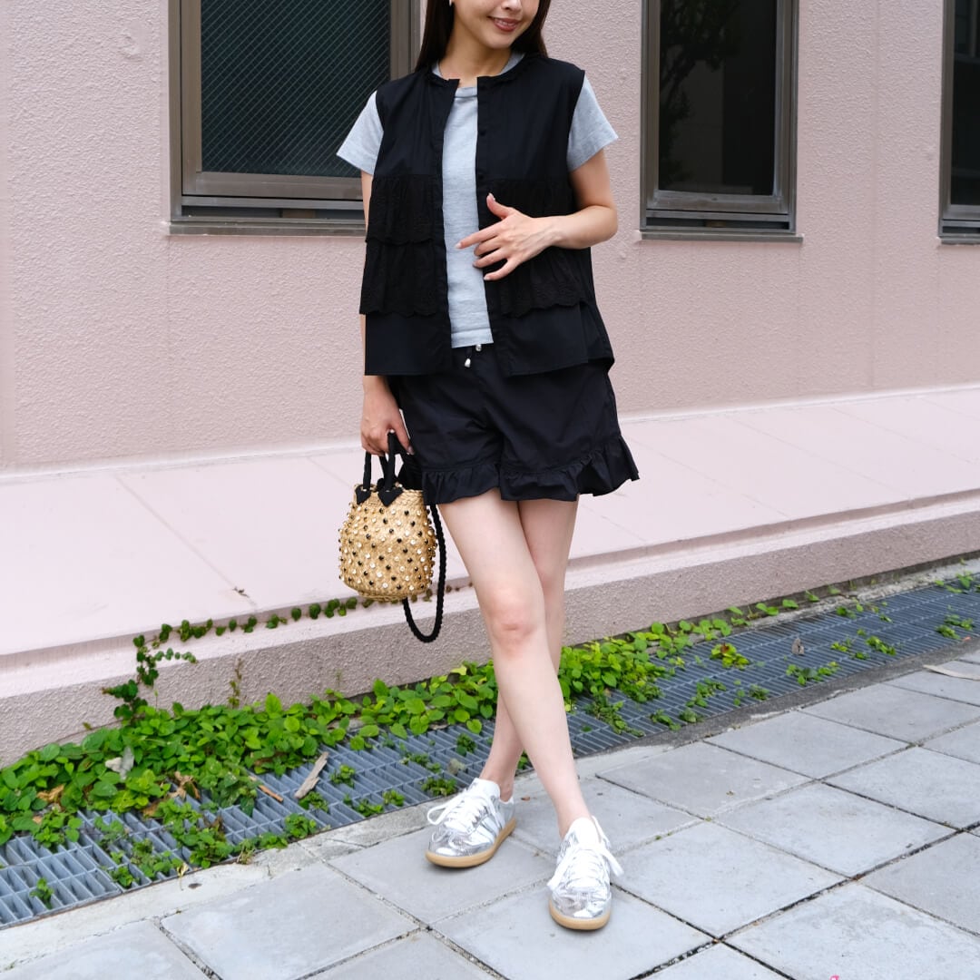 サンフリルキュロット(BLACK) | 新着商品 | UN MINOU