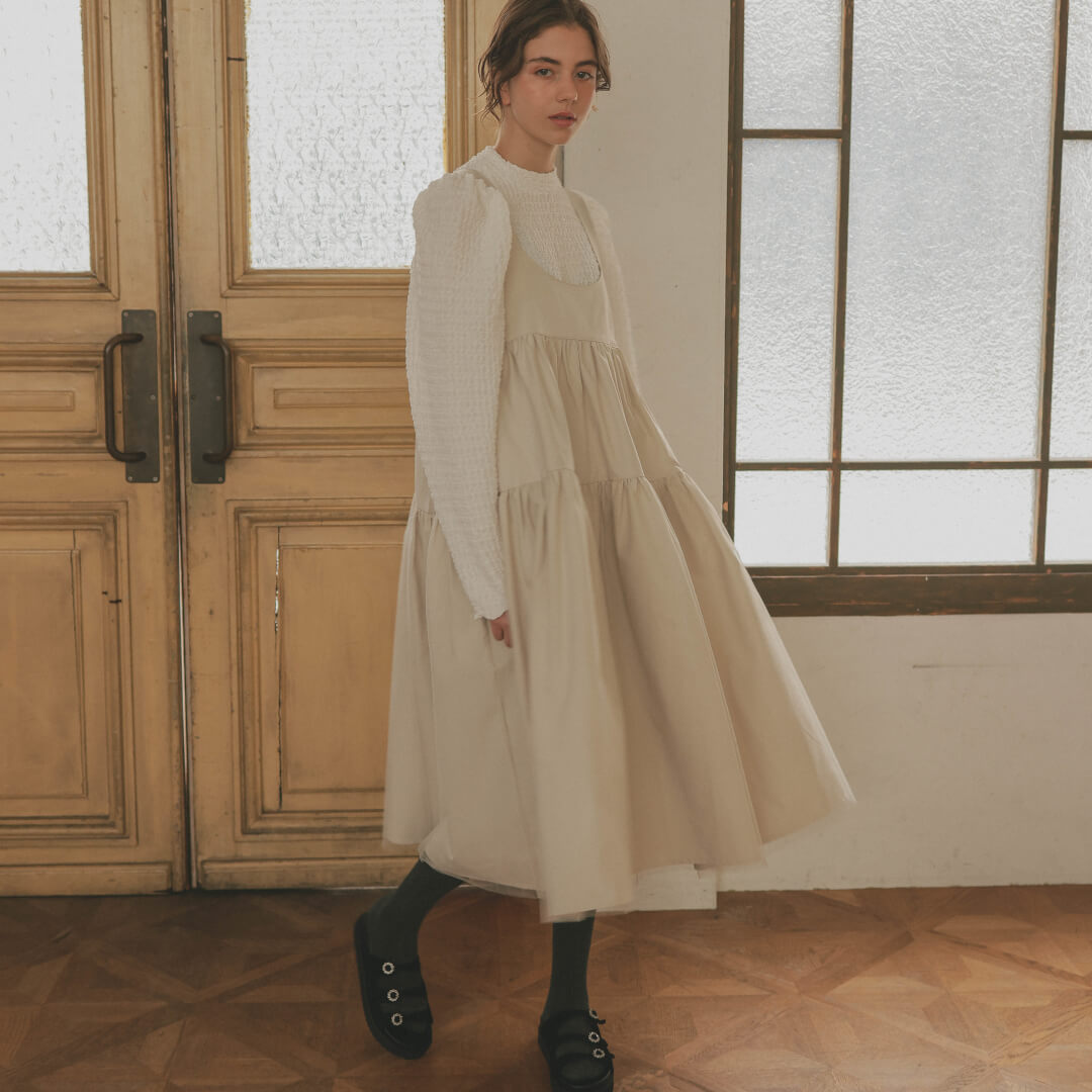 プチネックシャーリングトップス(WHITE) | すべての商品 | UN MINOU