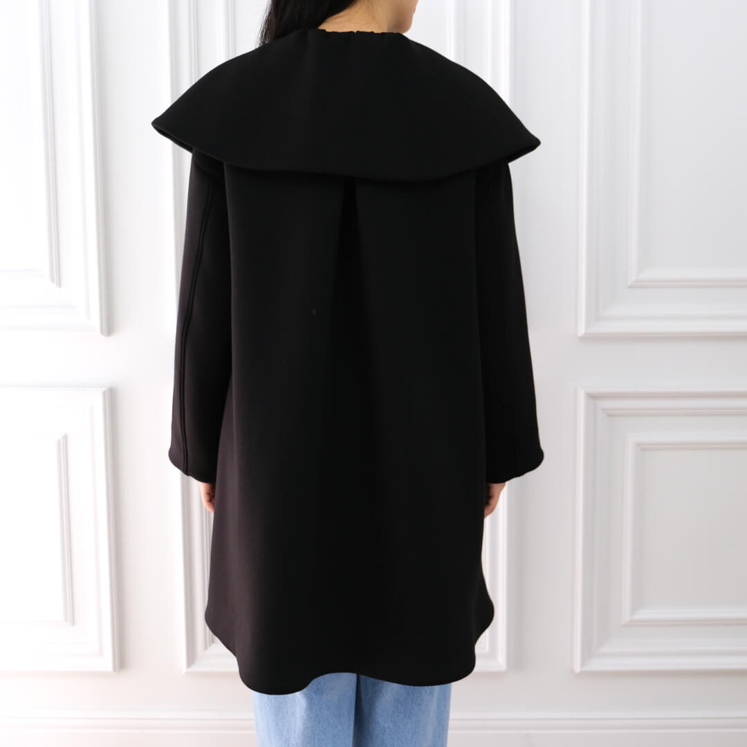 epine ケープコート 黒 epine ケープコート 2way ブラック ケープセットAラインコート｜INGNI