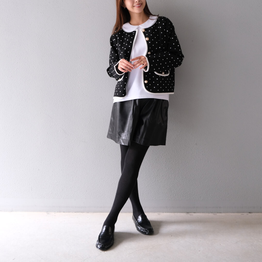 Picot Collar Docking Tops(WHITE)