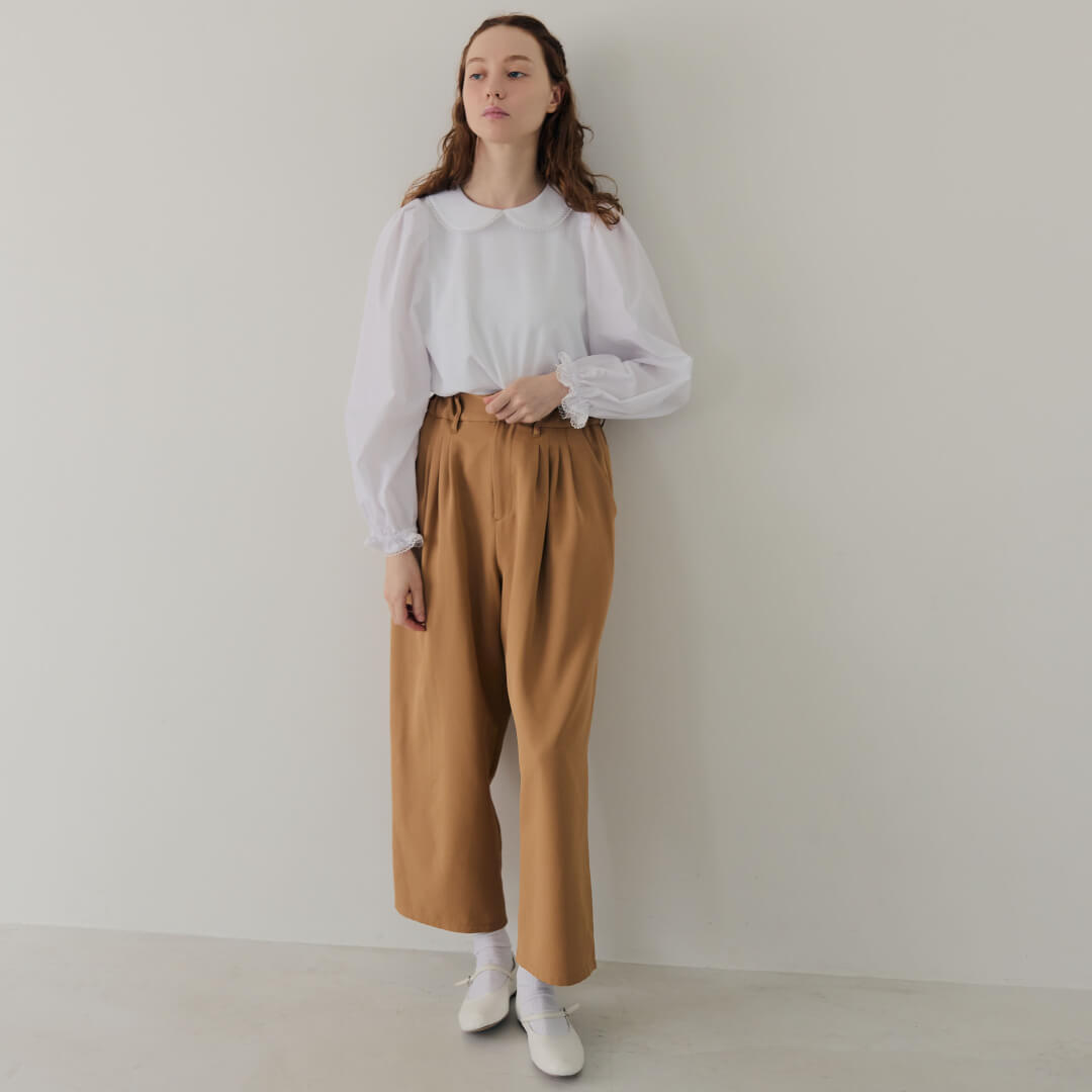 Picot Collar Docking Tops(WHITE)