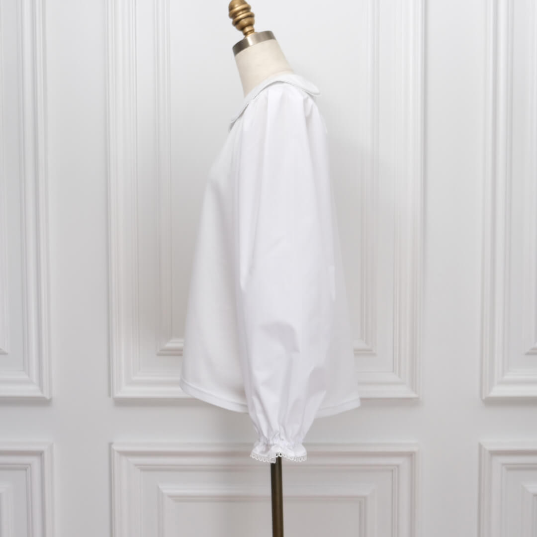 Picot Collar Docking Tops(WHITE)