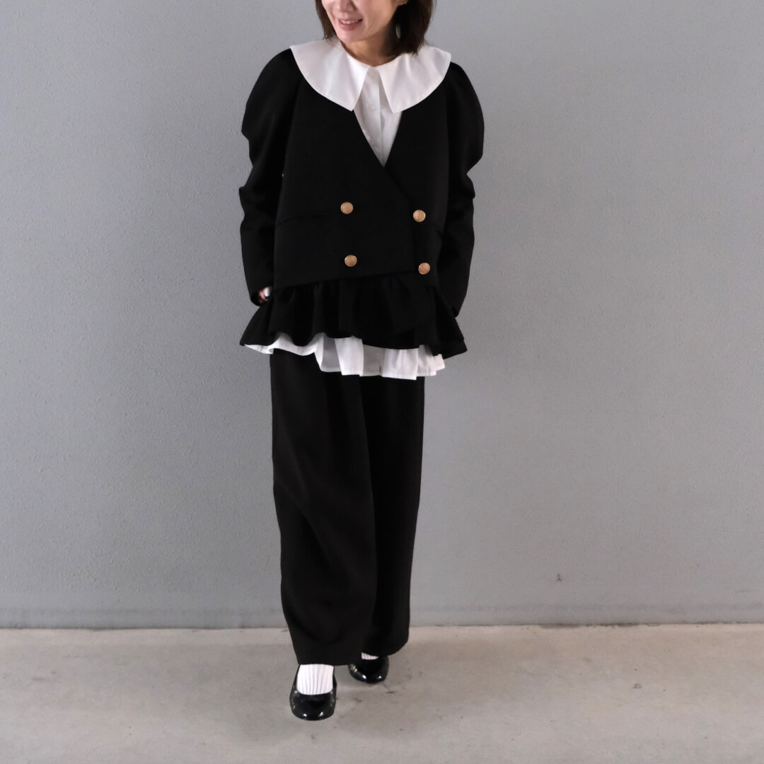 Organza Flower Blouse(WHITE)