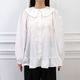 Organza Flower Blouse(WHITE)
