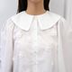 Organza Flower Blouse(WHITE)