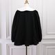 Organza Flower Blouse(BLACK)