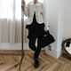 Organza Flower Blouse(BLACK)