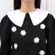 Organza Flower Blouse(BLACK)