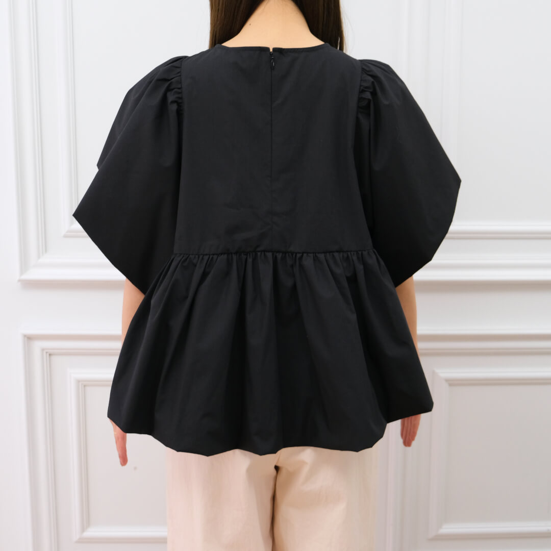 ギャザーフレアブラウス(BLACK) | すべての商品 | UN MINOU